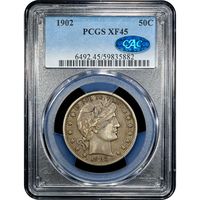 1902 Barber Half Dollar (50c) Obverse Slab Image