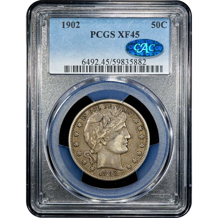 1902 Barber Half Dollar (50c) Obverse Slab Image