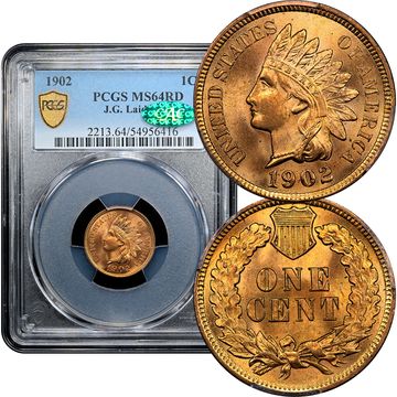 1902 Indian Cent (1c) Laidacker Collection Composite Image