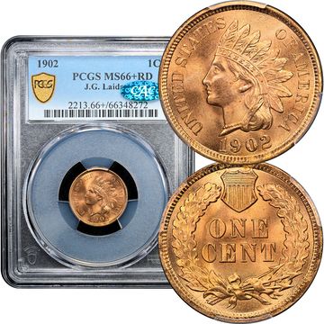 1902 Indian Cent (1c) Laidacker Collection Composite Image
