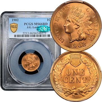 1902 Indian Cent (1c) Laidacker Collection Composite Image