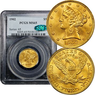 1902 Liberty Gold Half Eagle ($5) Composite Image