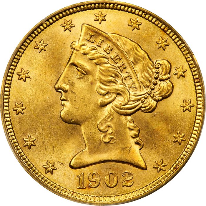 1902 Liberty Gold Half Eagle ($5) Obverse Image