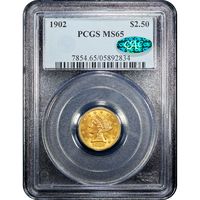 1902 Liberty Gold Quarter Eagle ($2.50) Obverse Image