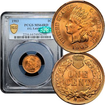 1903 Indian Cent (1c) Laidacker Collection Composite Image
