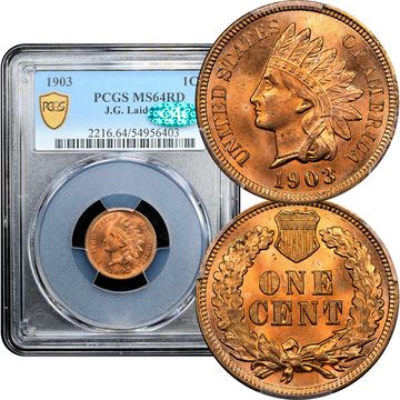 1903 Indian Cent (1c) Laidacker Collection Composite Image