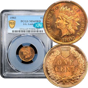1903 Indian Cent (1c) Laidacker Collection Composite Image