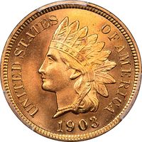 1903 Indian Cent (1c) Laidacker Obverse Image