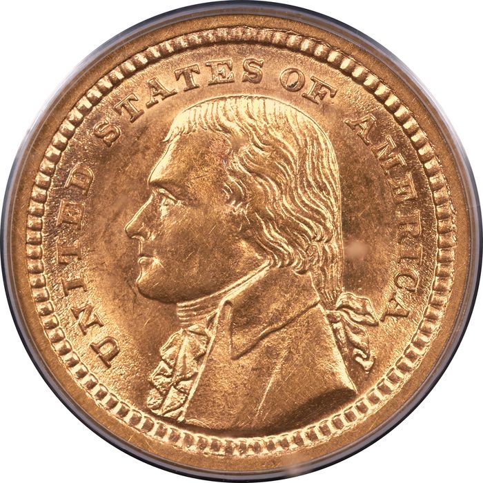 1903 LA Purchase Commemorative Gold Dollar (G$1) - Jefferson Obverse Image