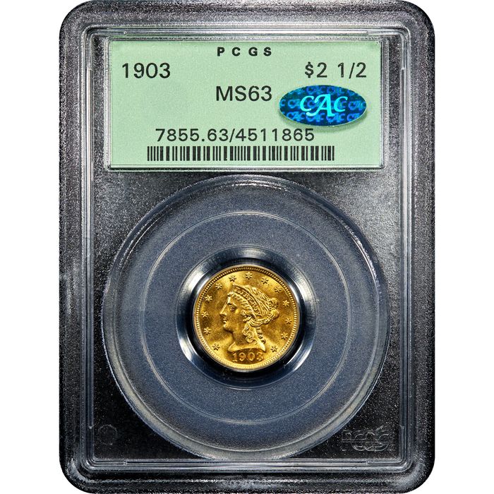 1903 Liberty Gold Quarter Eagle ($2.50) OGH Obverse Image