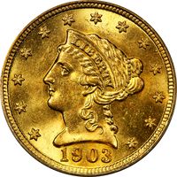 1903 Liberty Gold Quarter Eagle ($2.50) OGH Photo 3