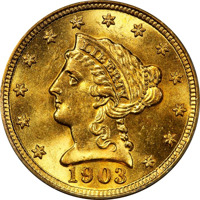 1903 Liberty Gold Quarter Eagle ($2.50) OGH Photo 3
