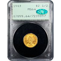 1903 Liberty Gold Quarter Eagle ($2.50) Rattler Obverse Slab Image