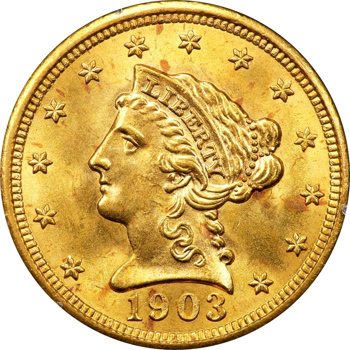 1903 Liberty Gold Quarter Eagle ($2.50) Rattler Obverse Image