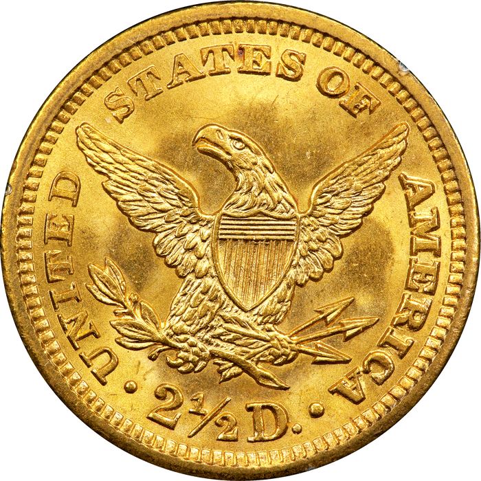1903 Liberty Gold Quarter Eagle ($2.50) Rattler Reverse Image