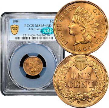 1904 Indian Cent (1c) Laidacker Collection Composite Image