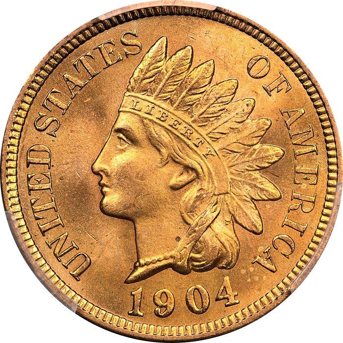1904 Indian Cent (1c) Laidacker Collection Obverse Image