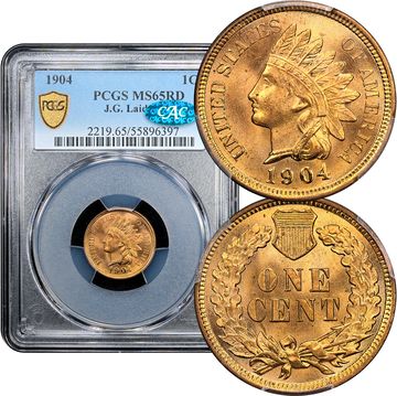 1904 Indian Cent (1c) Laidacker Collection Composite Image