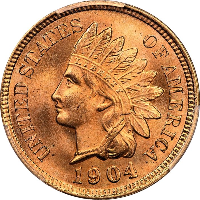 1904 Indian Cent (1c) Laidacker Collection Obverse Image