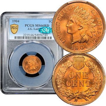 1904 Indian Cent (1c) Laidacker Collection Composite Image