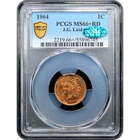 1904 Indian Cent (1c) Laidacker Collection Obverse Slab Image