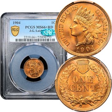 1904 Indian Cent (1c) Laidacker Collection Composite Image