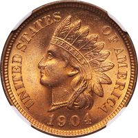 1904 Indian Cent (1c) Photo 3