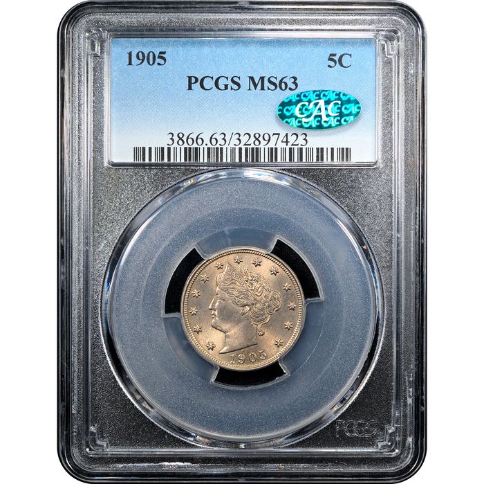 1905 Liberty Nickel (5c) Obverse Slab Image