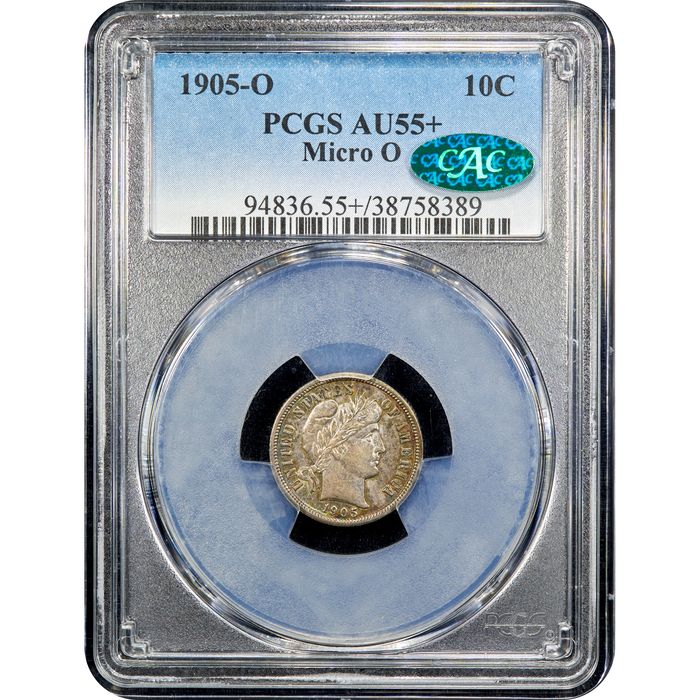 1905-O Barber Dime (10c) Micro O Obverse Slab Image