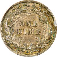 1905-O Barber Dime (10c) Micro O Reverse Image