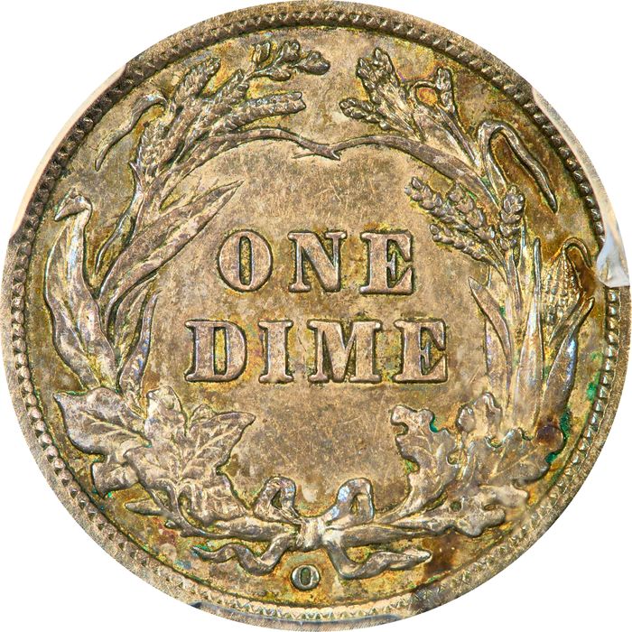 1905-O Barber Dime (10c) Micro O Reverse Image