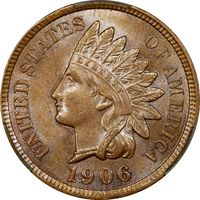 1906 Indian Cent (1c) Photo 3