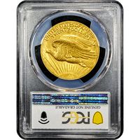 1907 High Relief Saint Gaudens Double Eagle ($20) Wire Edge Reverse Slab Image