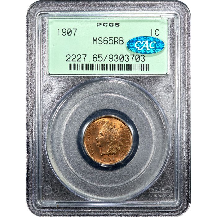 1907 Indian Cent (1c) OGH Obverse Image