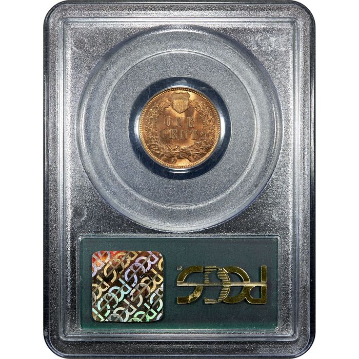1907 Indian Cent (1c) OGH Reverse Image
