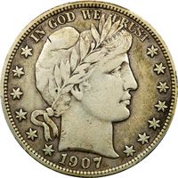 1907-S Barber Half Dollar (50c) Obverse Image