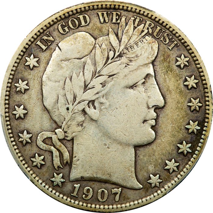 1907-S Barber Half Dollar (50c) Obverse Image