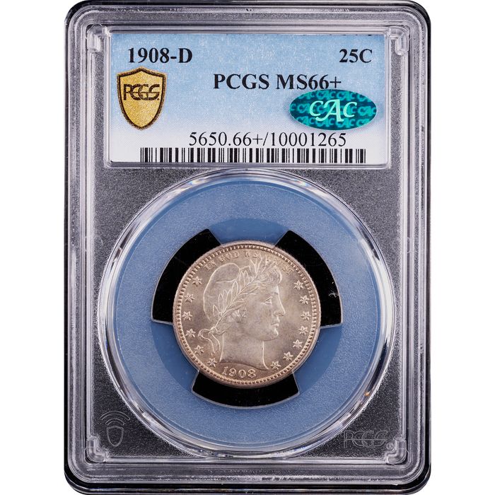 1908-D Barber Quarter (25c) Obverse Image