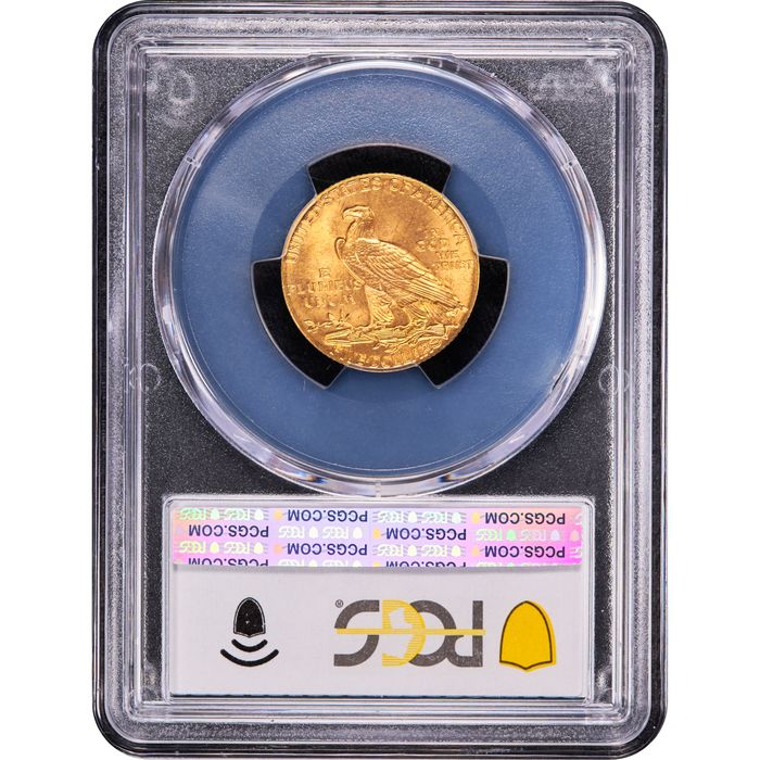 1908 Indian Gold Half Eagle ($5) Reverse Slab Image