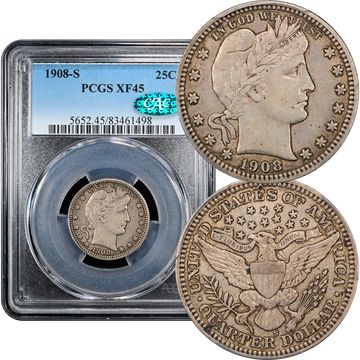 1908-S Barber Quarter (25c) Composite Image