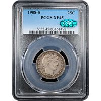 1908-S Barber Quarter (25c) Obverse Slab Image