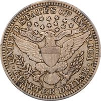 1908-S Barber Quarter (25c) Reverse Image