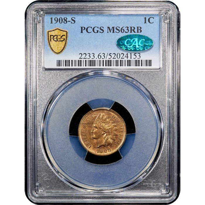 1908-S Indian Cent (1c) Obverse Slab Image