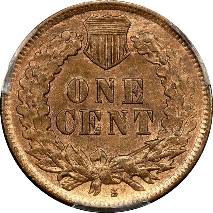 1908-S Indian Cent (1c) Reverse Image