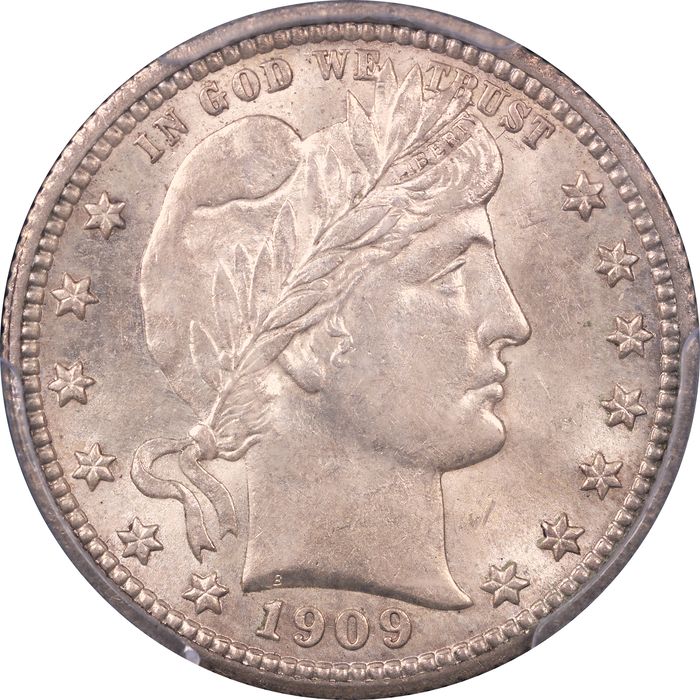 1909 Barber Quarter (25c) Obverse Image