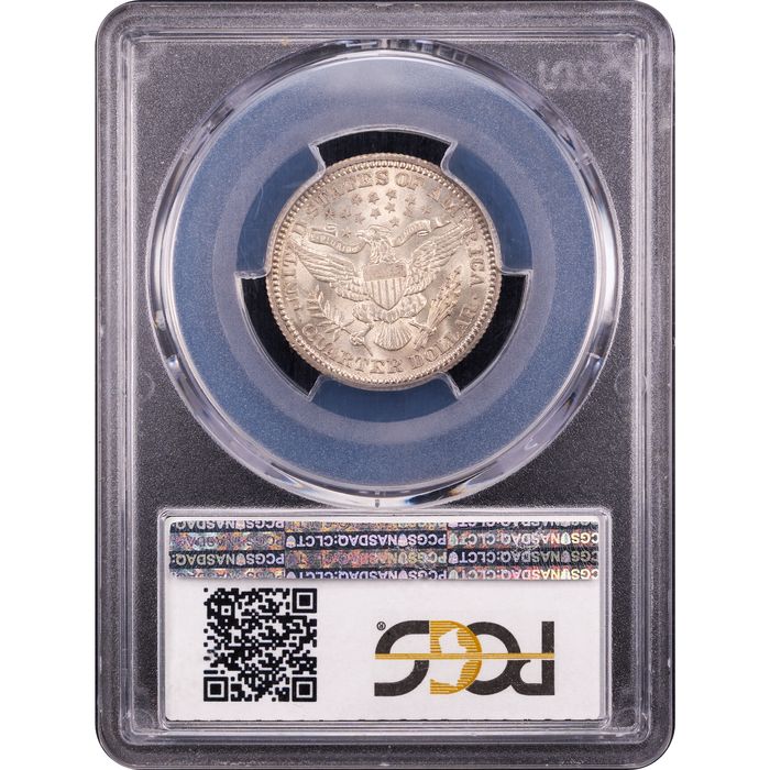 1909 Barber Quarter (25c) Reverse Slab Image