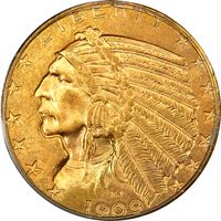 1909-D Indian Gold Half Eagle ($5) OGH Photo 3