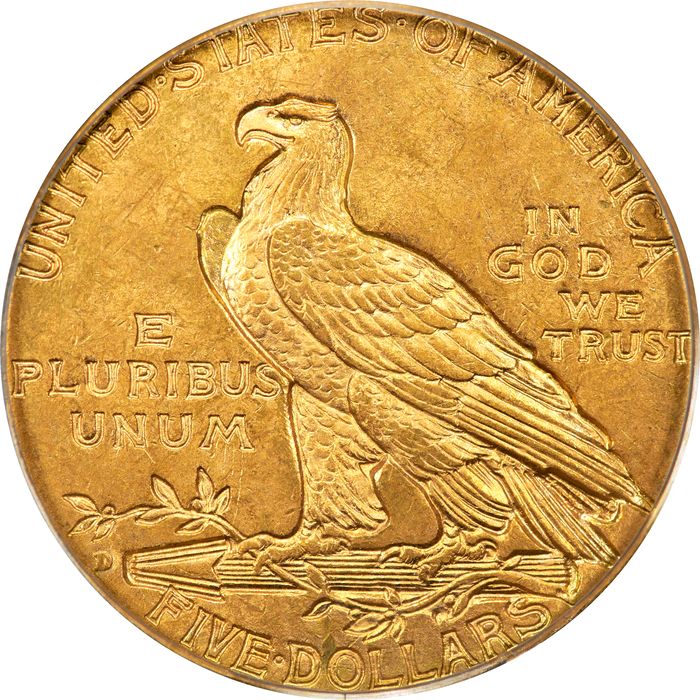 1909-D Indian Gold Half Eagle ($5) OGH Photo 4