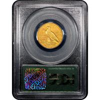1909-D Indian Gold Half Eagle ($5) OGH Reverse Slab Image