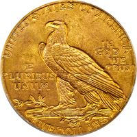 1909-D Indian Gold Half Eagle ($5) OGH Reverse Image